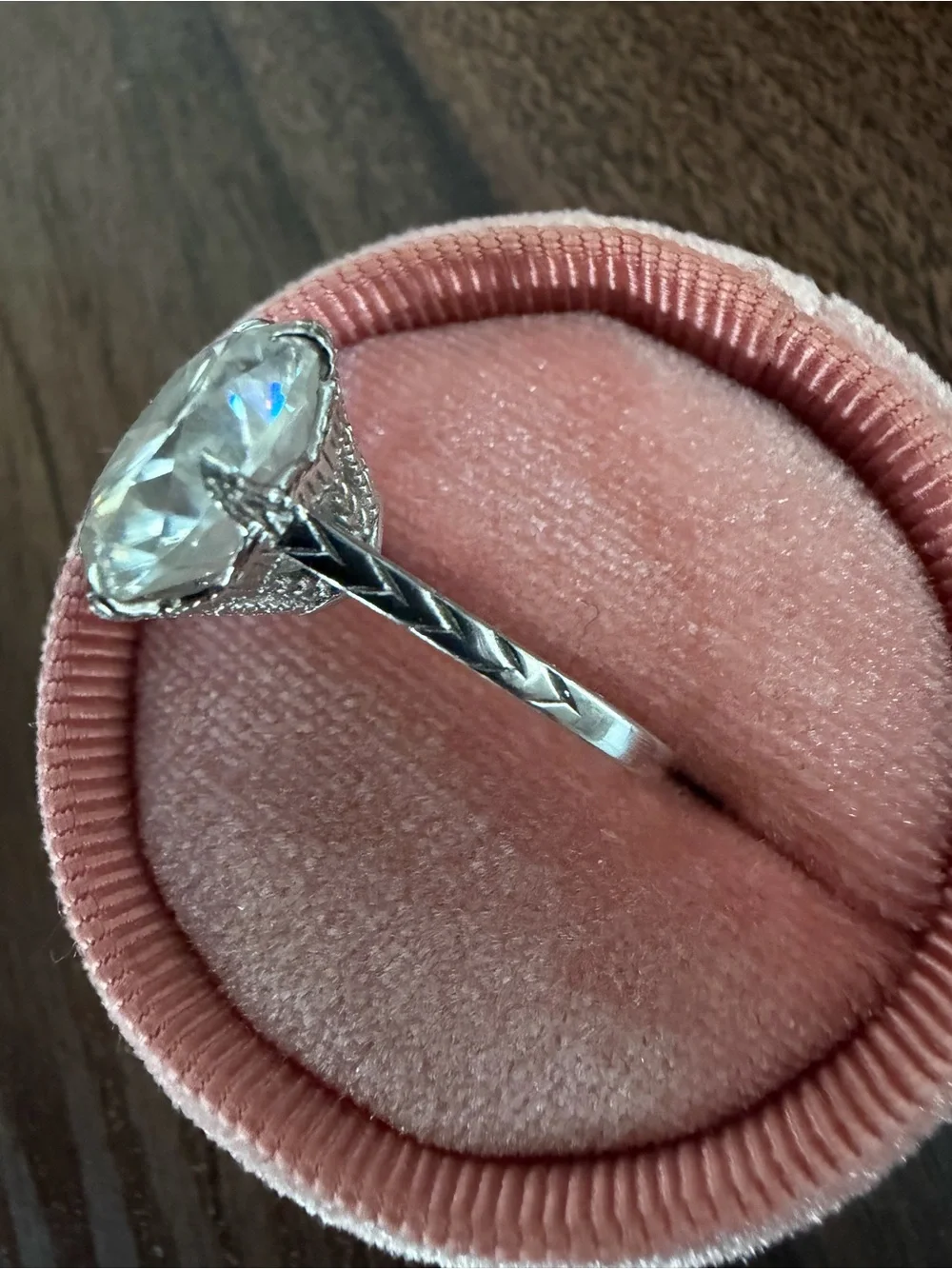 6 carat Moissanite solitaire